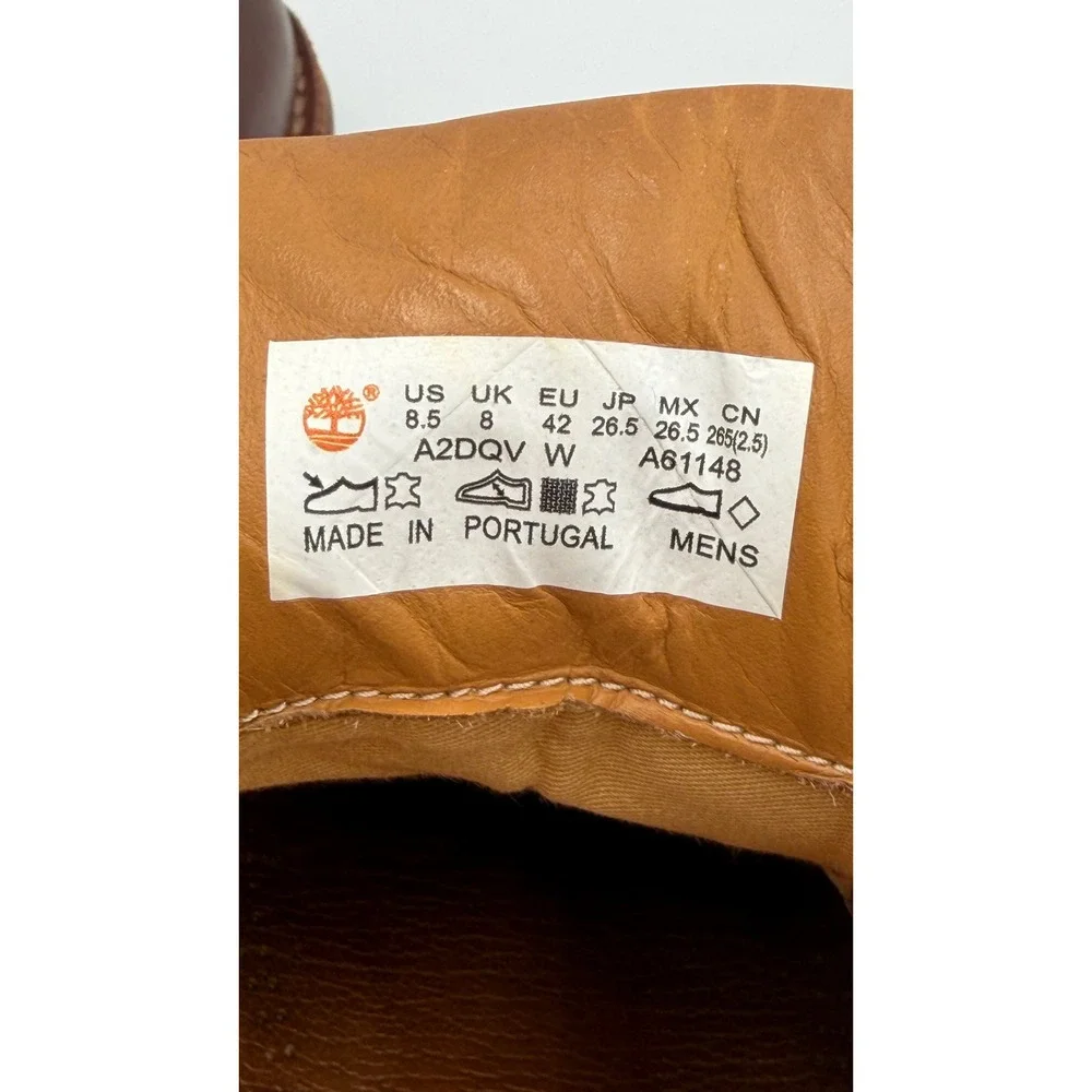 Timberland Chukka Boots 8.5W Brown Leather Made in Portugal Mens A2DQV